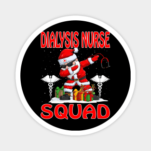 Christmas Dialysis Nurse Squad Reindeer Pajama Dabing Santa Magnet